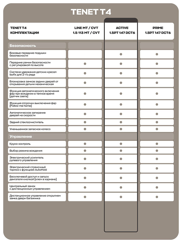 TENET T4 Актив, серый