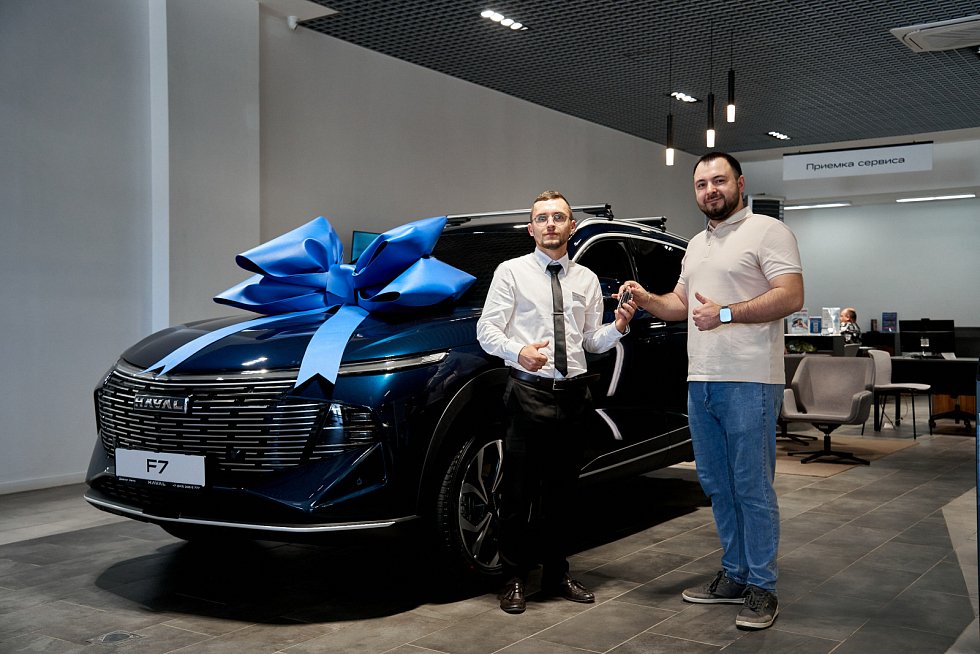 Haval F7 Премиум, голубой